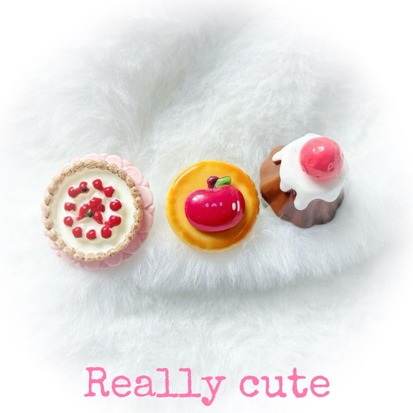 Sweet Dessert Adjustable Ring ring really cute 3pcs Ring Set