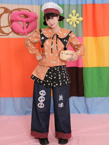 NIKKOU - Pleated Layering Pannier Skirt overskirt Nikkou home