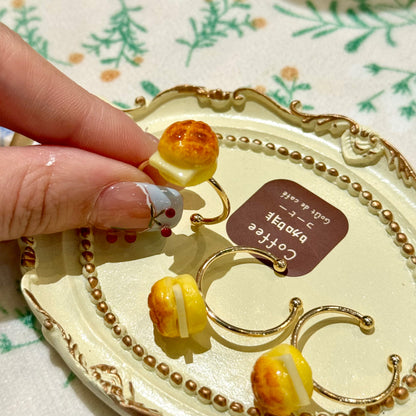 Pudding Party - Kawaii Pineapple Bun Adjustable Ring ring pudding party