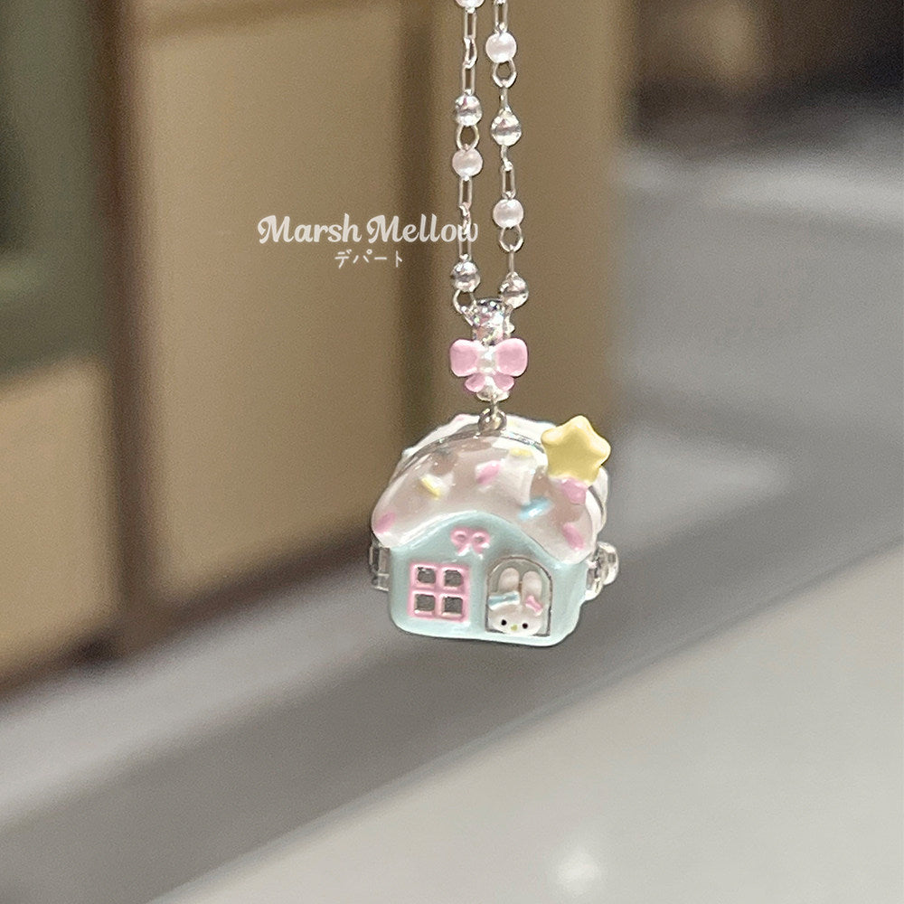 Marshmellow - Kawaii Dessert House Necklace necklace Marshmellow