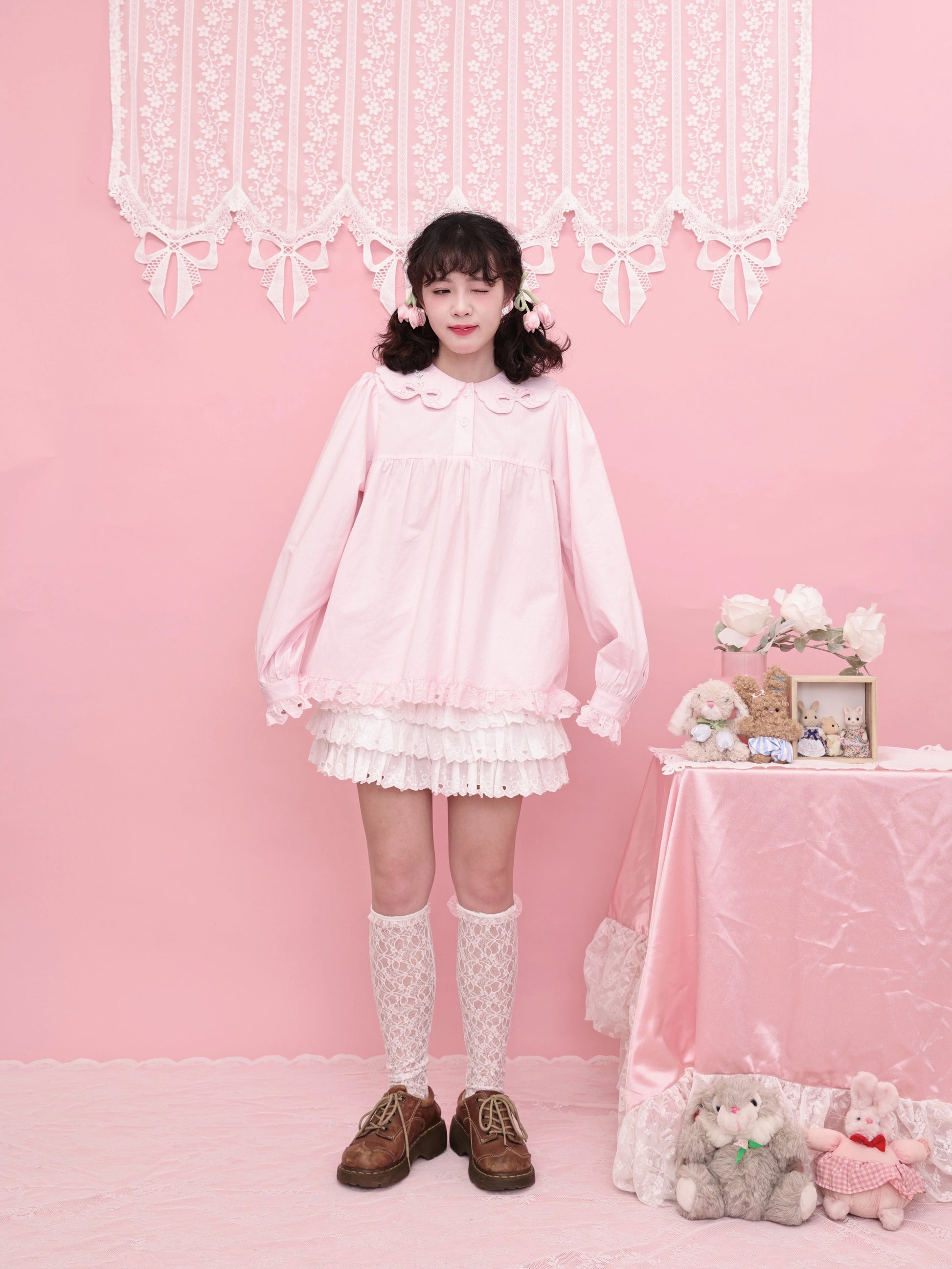 SemenCoicis - Kawaii Bow Collar Blouse blouse SemenCoicis