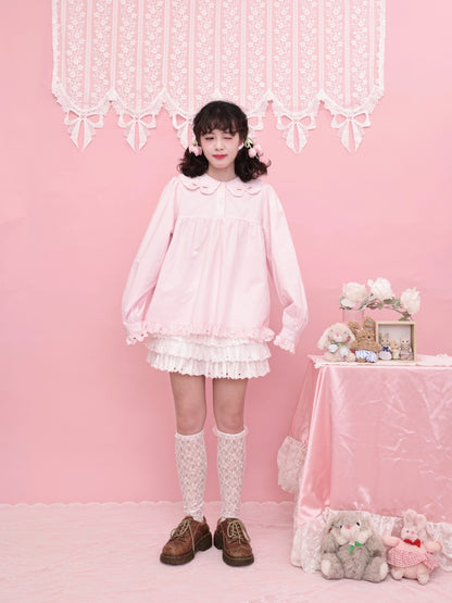 SemenCoicis - Kawaii Bow Collar Blouse blouse SemenCoicis