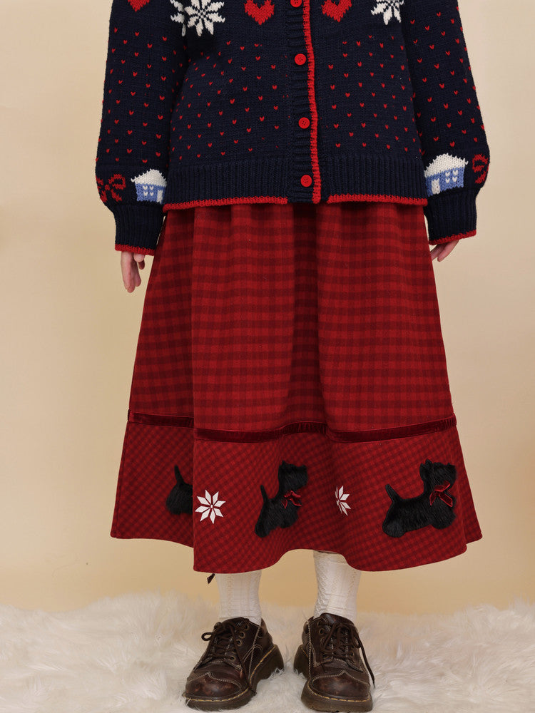 SemenCoicis - Kawaii Puppy Plaid Skirt skirt SemenCoicis