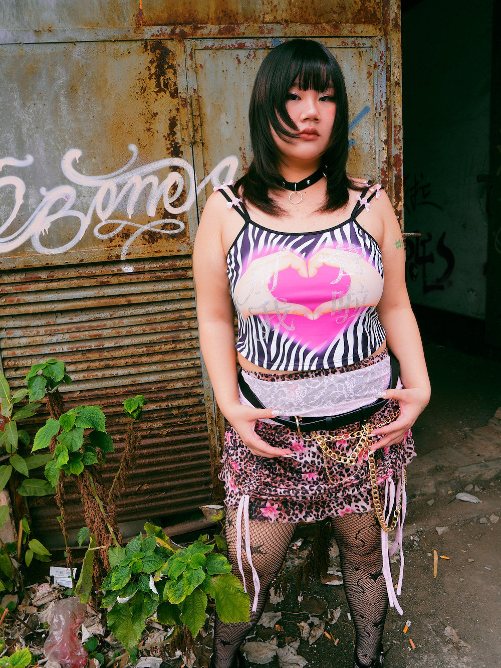 HotNipplesClub - Gyaru Zebra Heart Tank camisole Hot Nipples Club