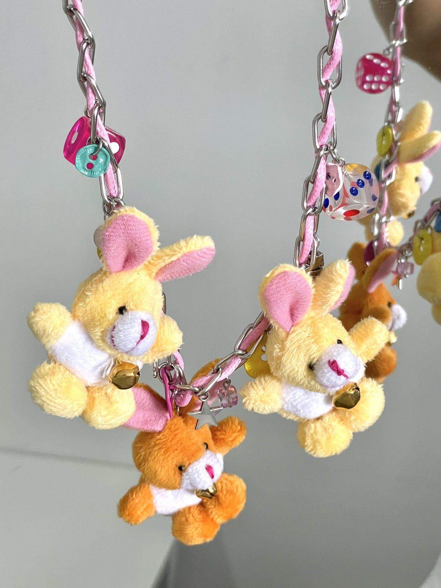 Salty Gummy - Y2K Plush Doll Necklace Handmade Quirky Choker necklace Salty Gummy