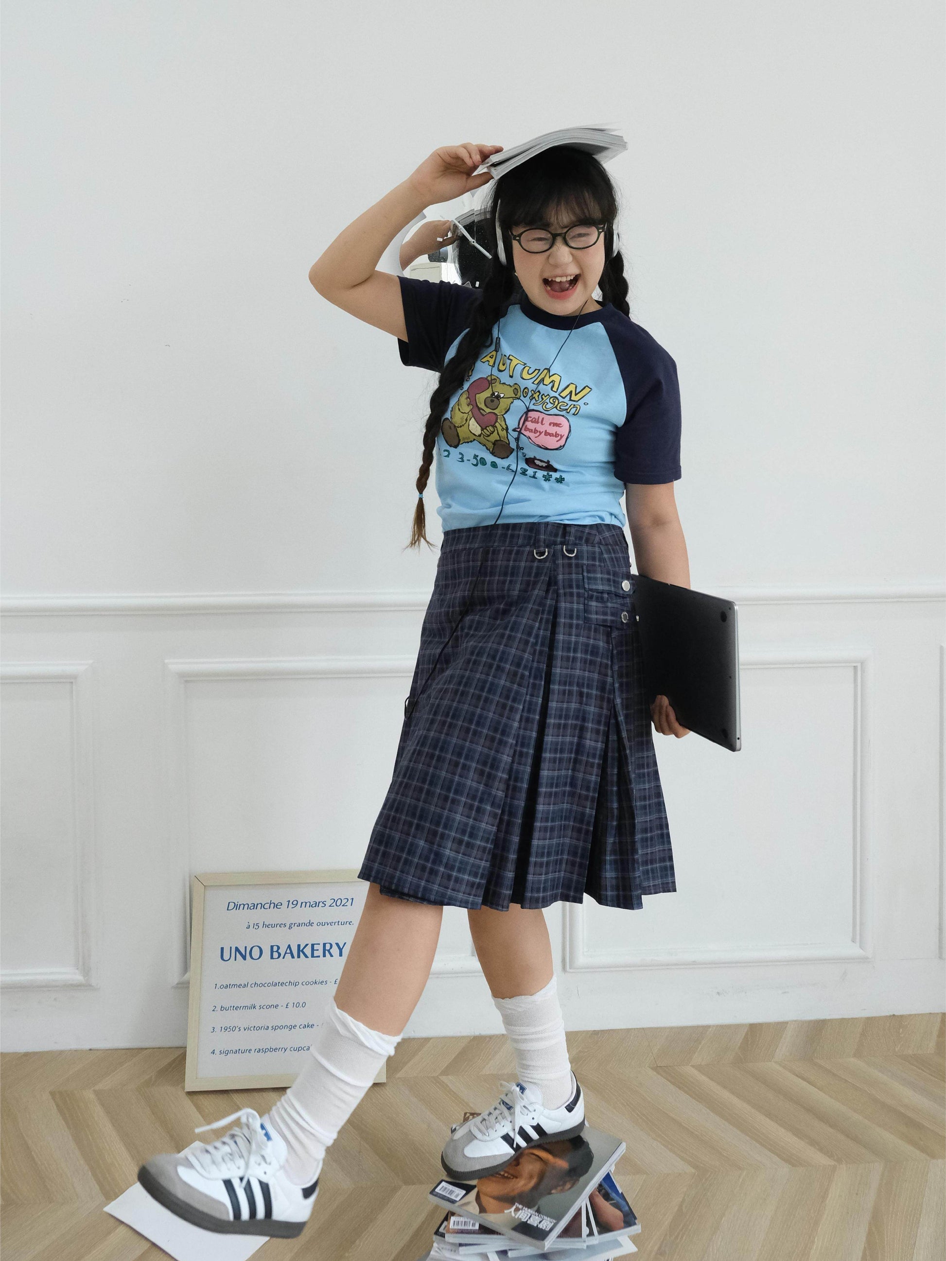 Autumn Oxygen - Kawaii Bear Raglan T-Shirt tee Autumn Oxygen