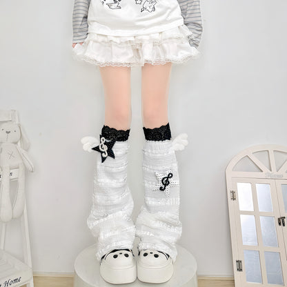2 Bears - Lace Angel Leg Warmers leg warmmers 2 bears