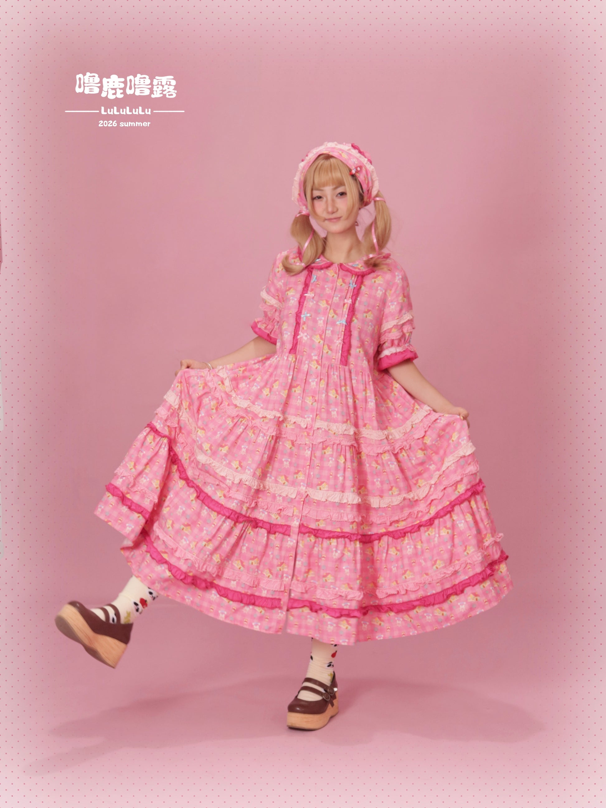 Lulululu - Fairy Tale Print Cotton Lolita Dress dress LULULULU