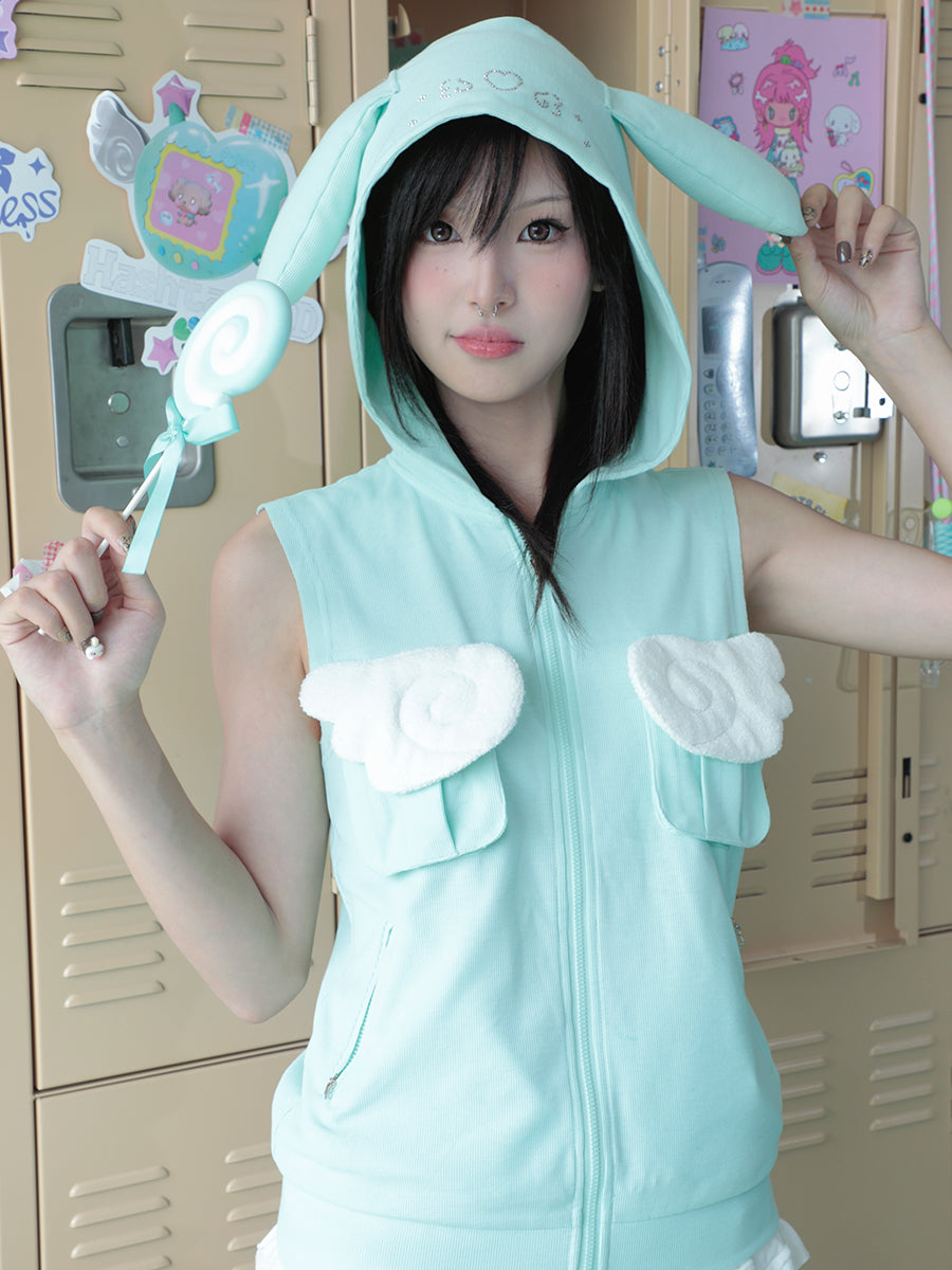 Hashtag DDD – Y2K Bunny Hoodie with Ears hoodie Hashtag DDD