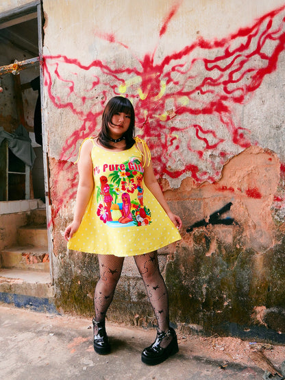 HotNipplesClub - Island Print Slip Dress dress Hot Nipples Club