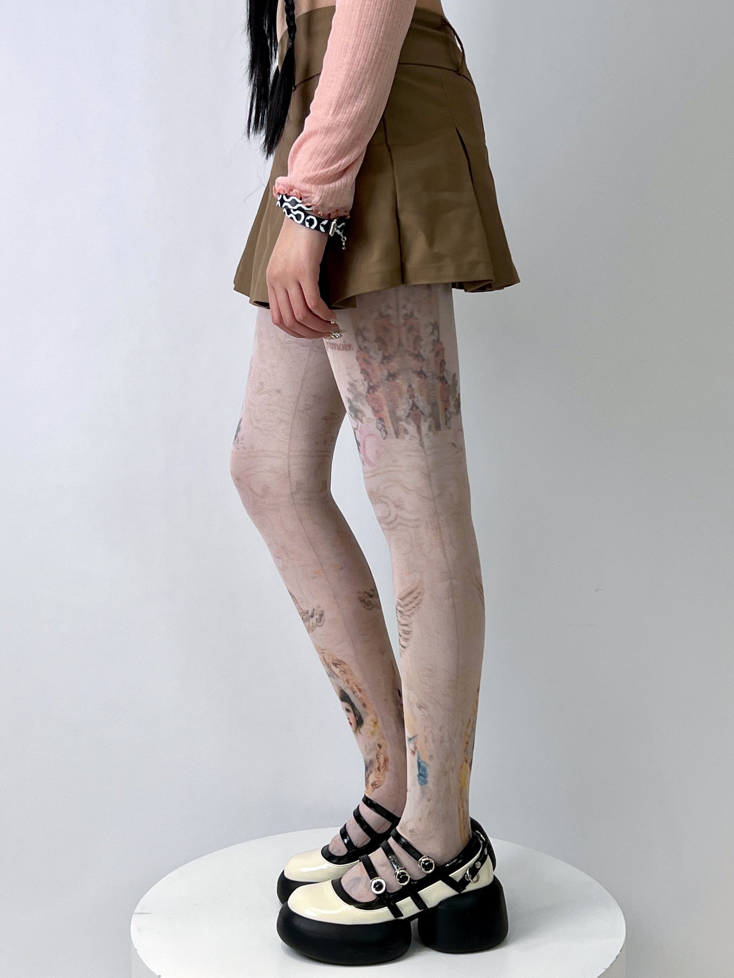 Hot BonBon - Girl Cat Print Tights tights Hot BonBon