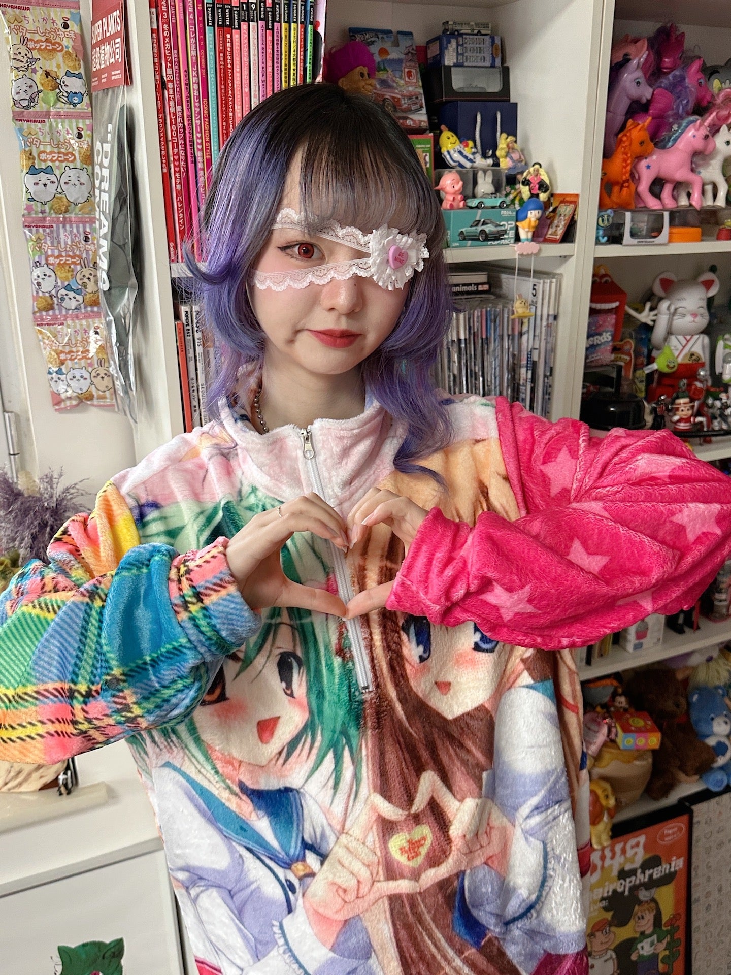 BunnyBunnyGun - Harajuku Fluffy Fleece Oversized Loungewear Top jacket bunnybunnygun