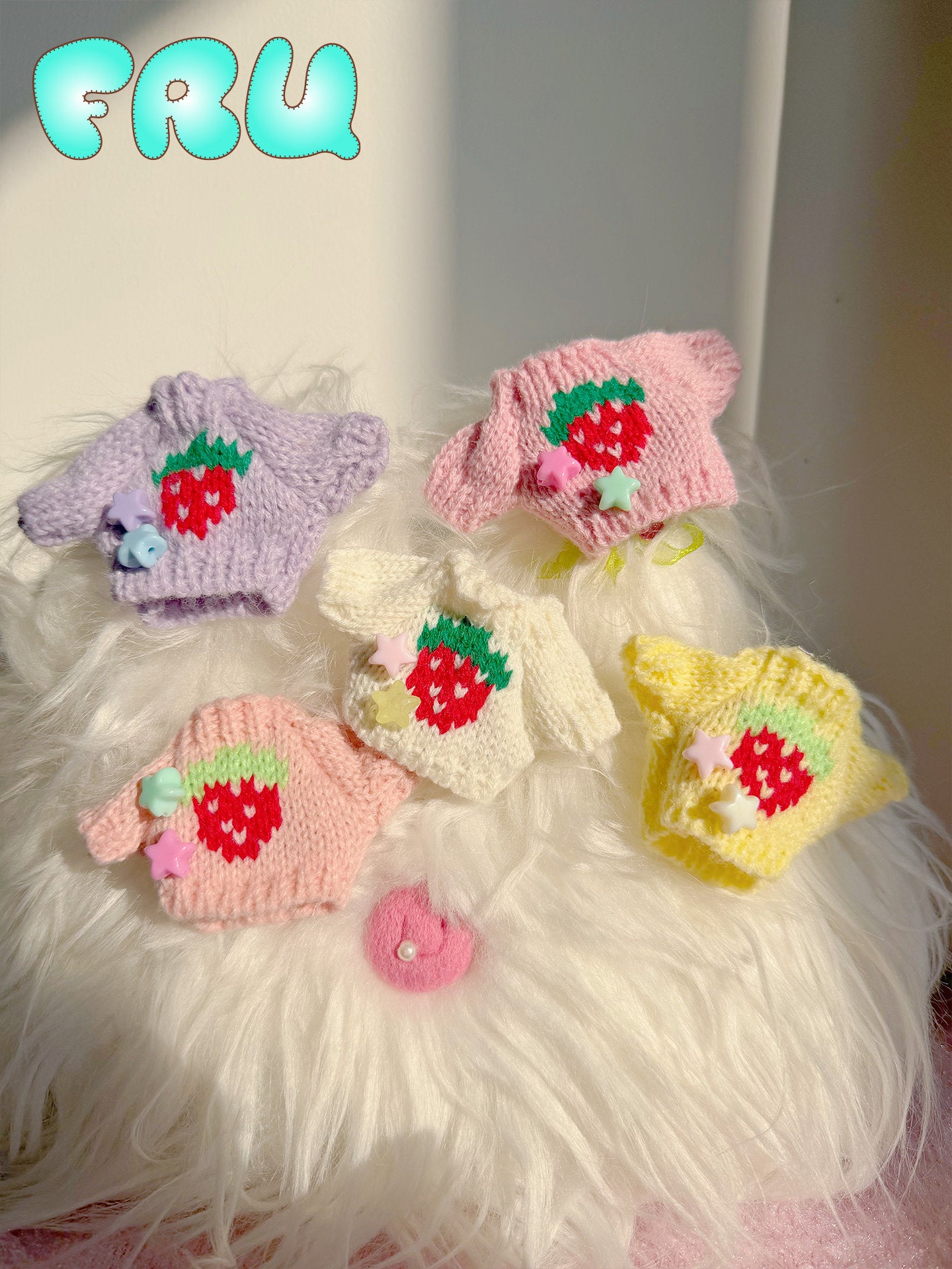 frufru - Kawaii Strawberry Knit Hair Clip hair clip frufru