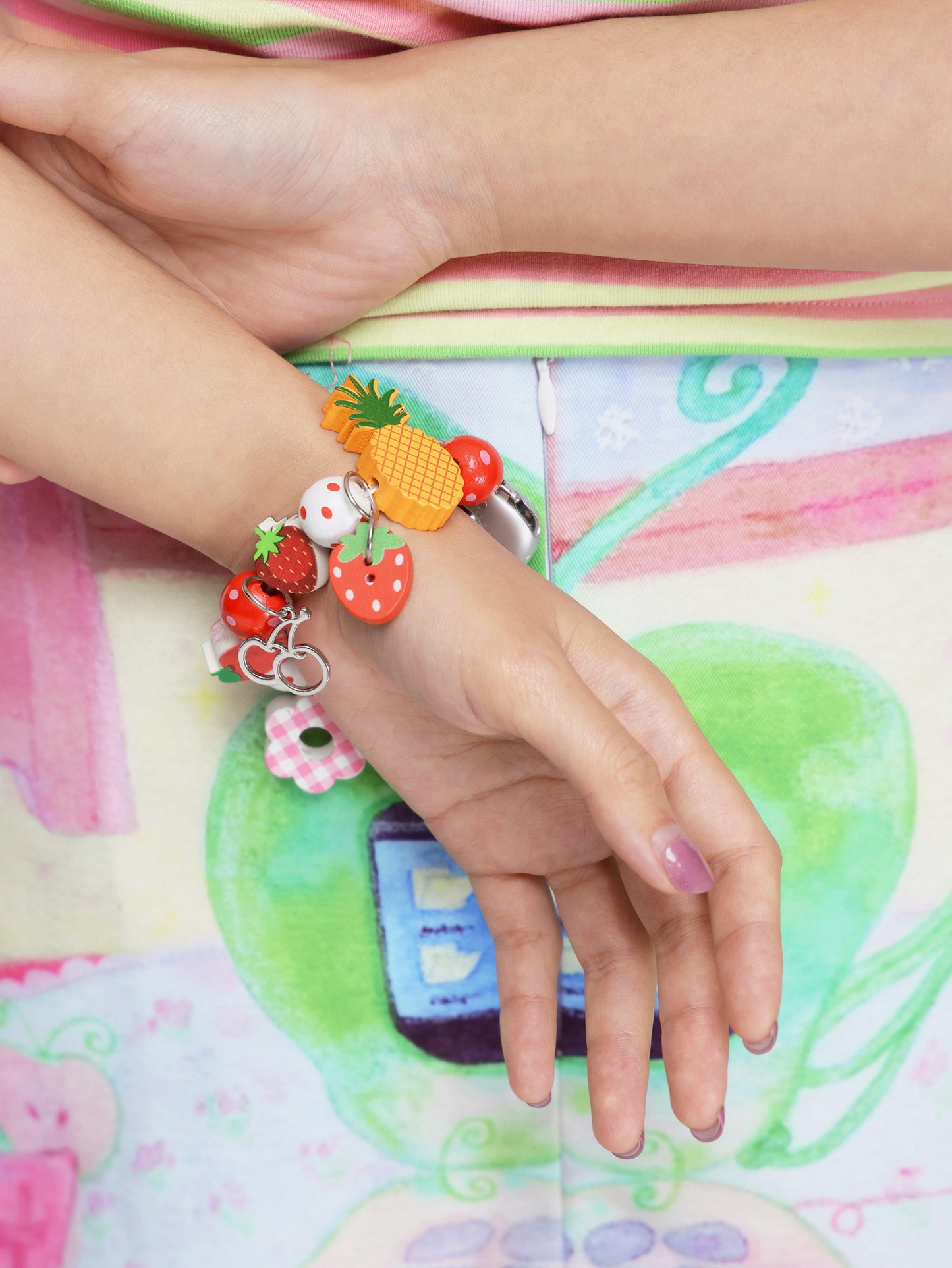 FRUITS - Wooden Fruit Bead Bracelet bracelet Fruits
