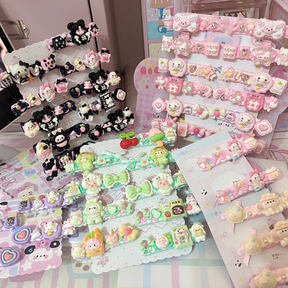 Sweet Star - Cute Cream Clip Set 10pcs hair clip sweet star