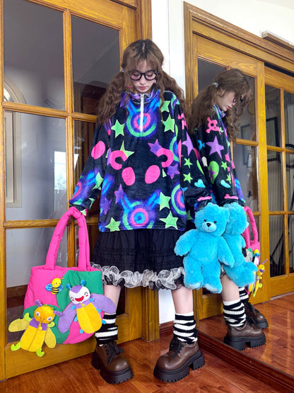 Leerroo - Y2K Kawaii Fleece Sweatshirt sweatshirt Leerroo