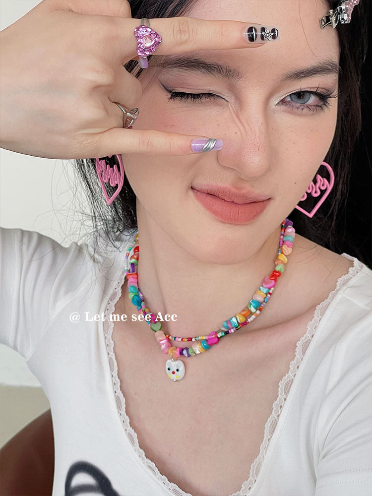 LET ME SEE - Decora Kei Beaded Necklace necklace let me see