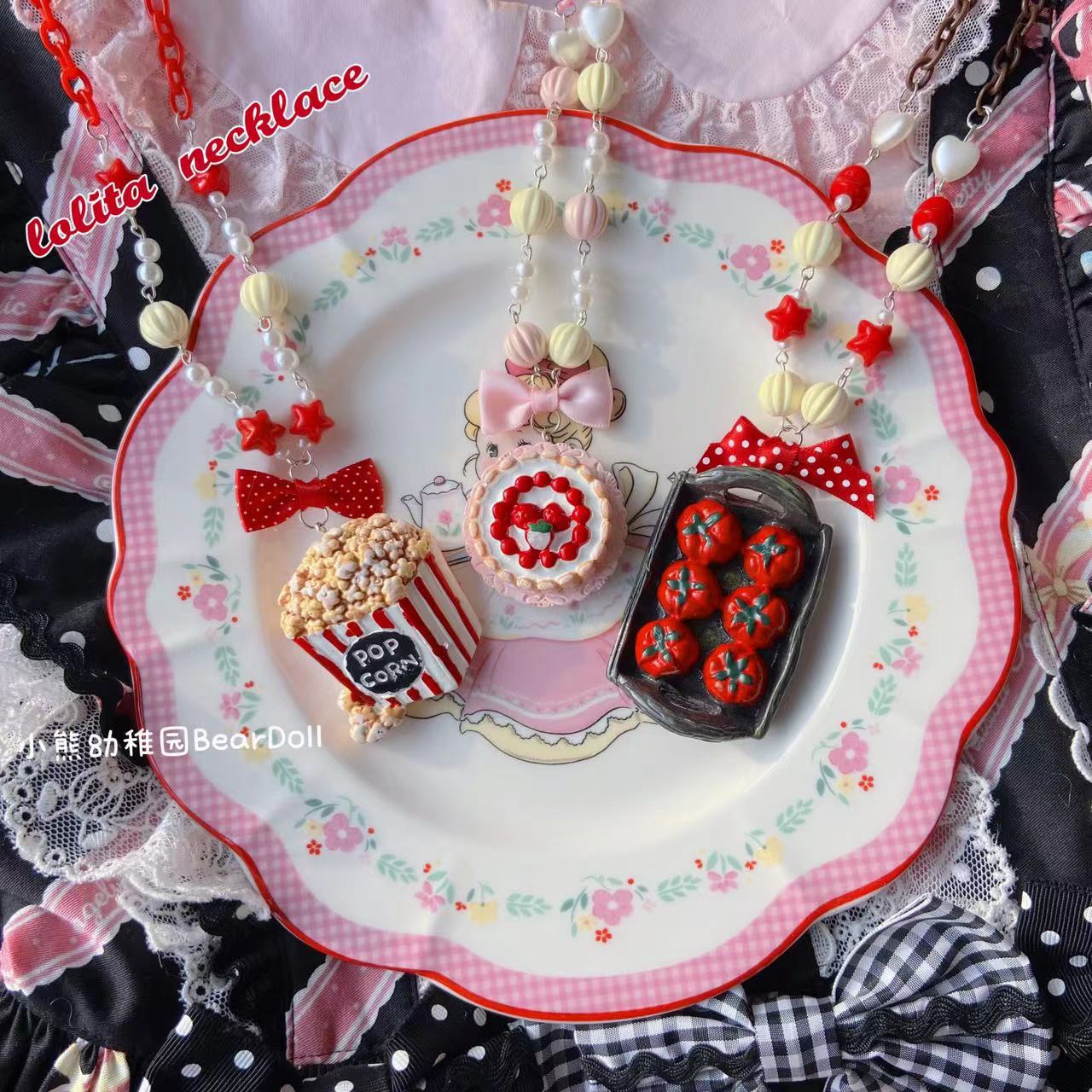 Bear Doll - Decora Kei Beaded Cake Necklace necklace Bear Doll