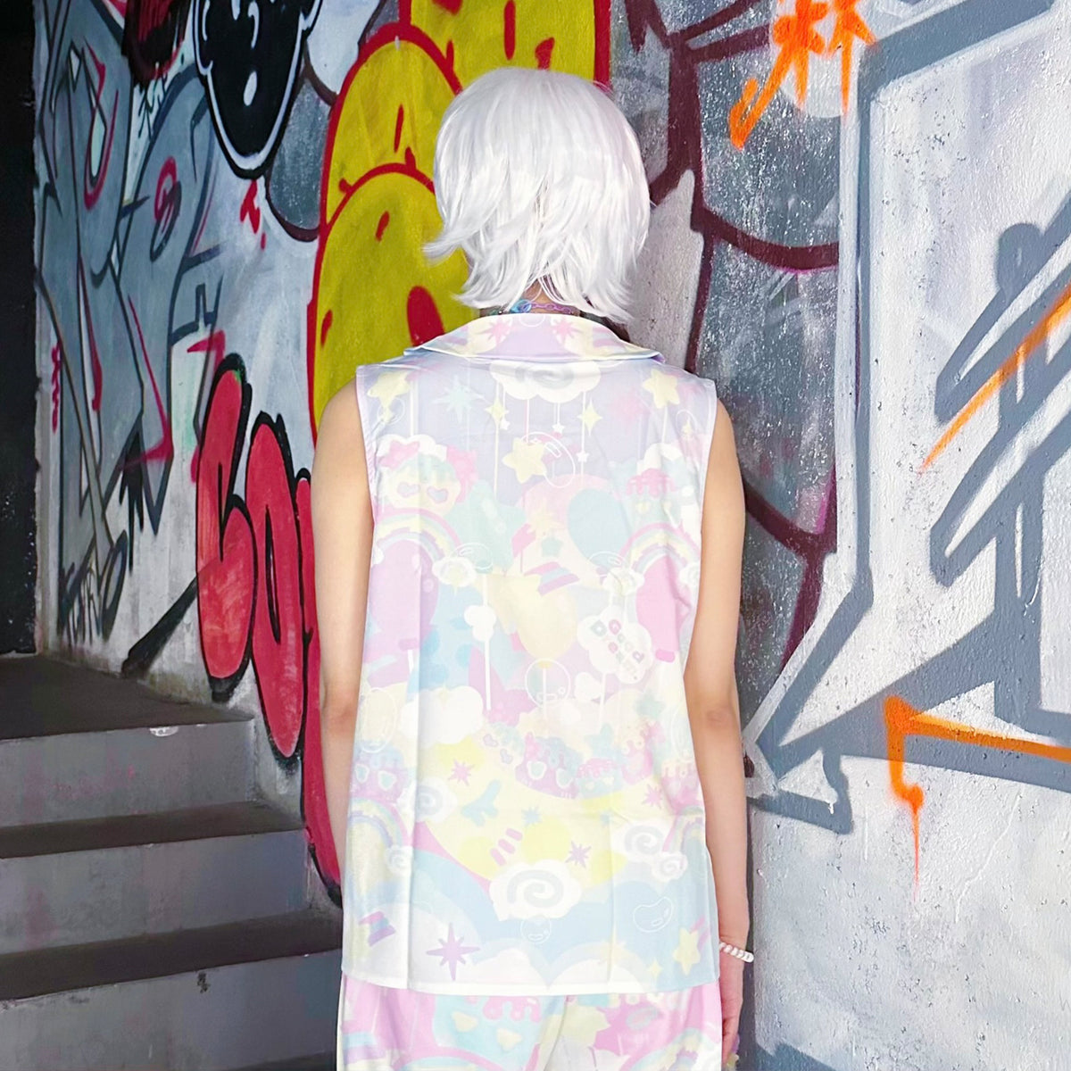 Rainbow Universe RUX - Pastel Decora Tank Top Shorts Set set Rainbow Universe RUX