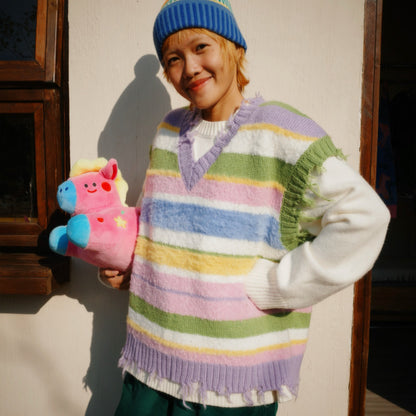 uodycoco – Colorful Striped Knit Vest vest uodycoco