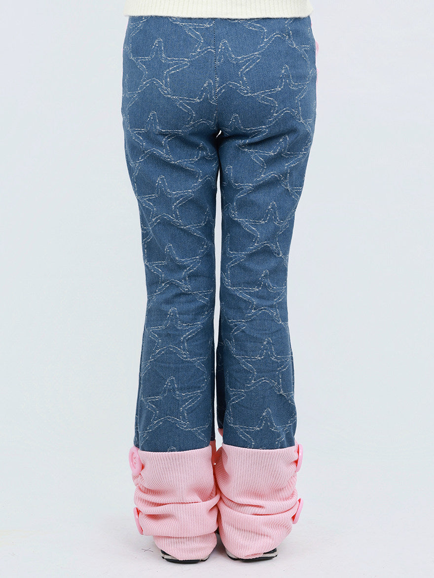 NIHONKIDS - Star Patch Flare Jeans pants NIHON KIDS