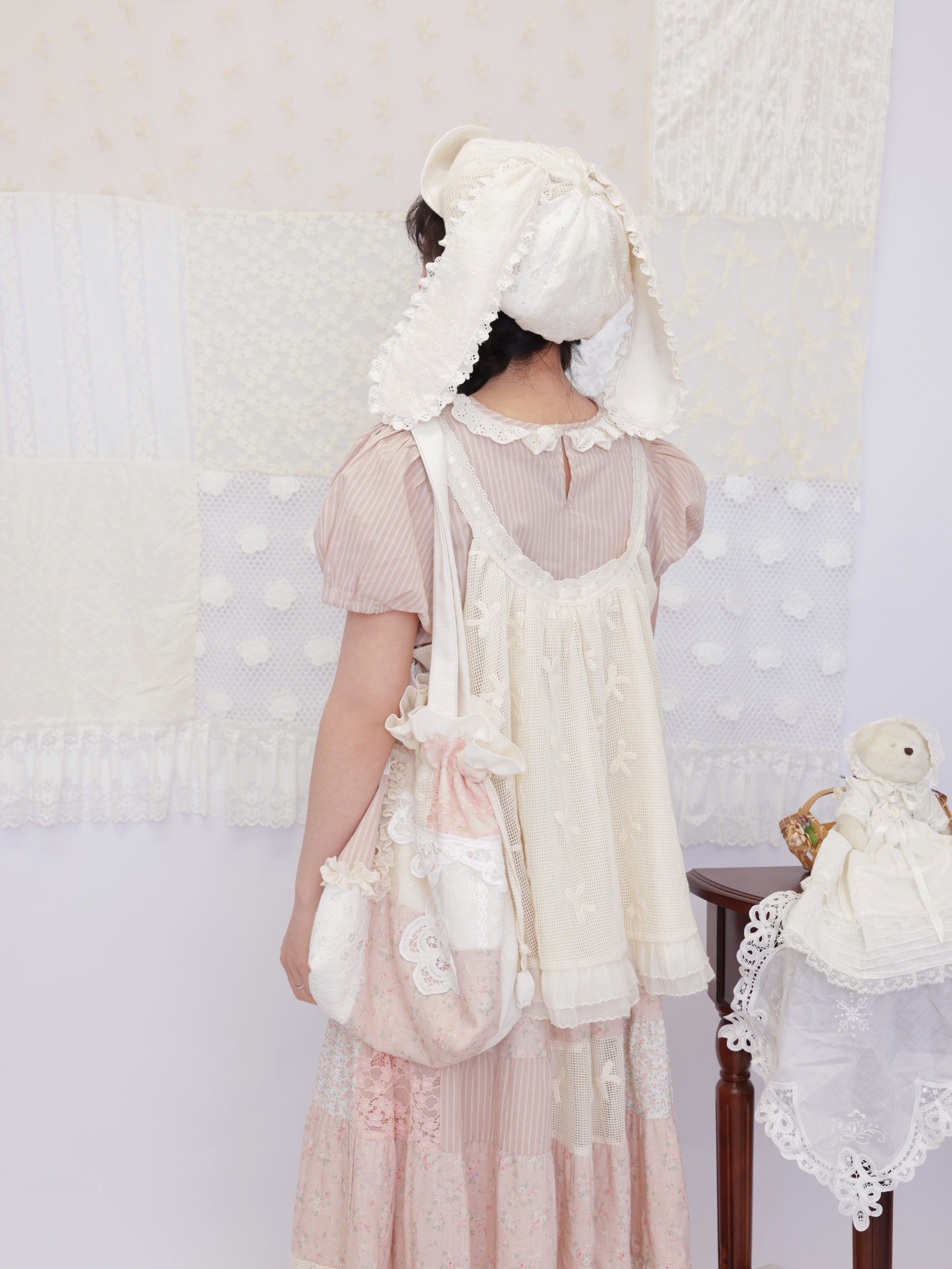 SemenCoicis - Floral Patchwork Drawstring Bag bag SemenCoicis