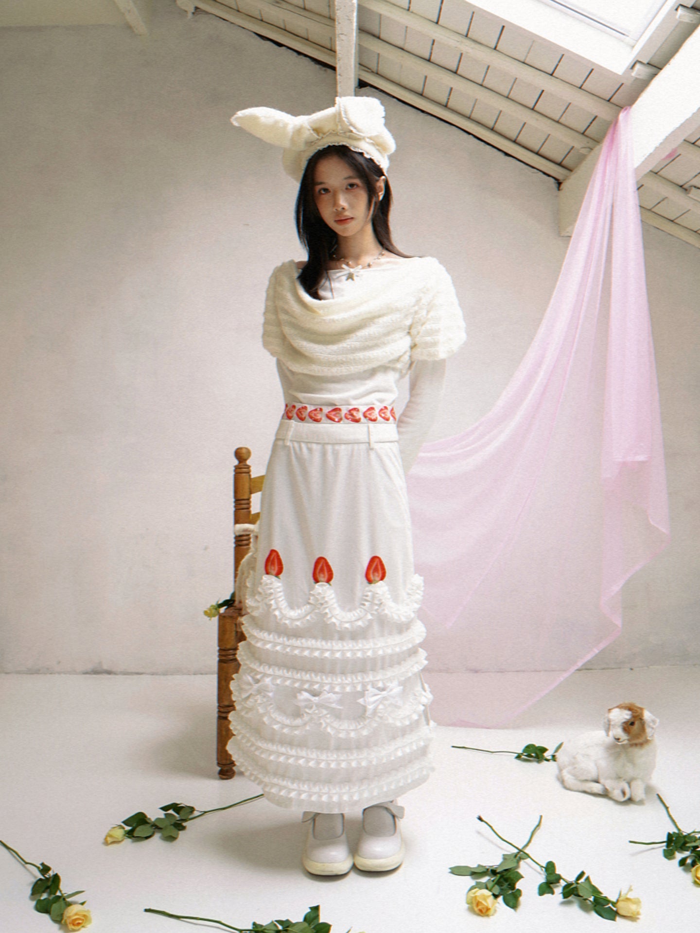 daytoday everyday institute - Kawaii Cake Print Pencil Skirt Slim Fit High Waist skirt daytoday everyday institute