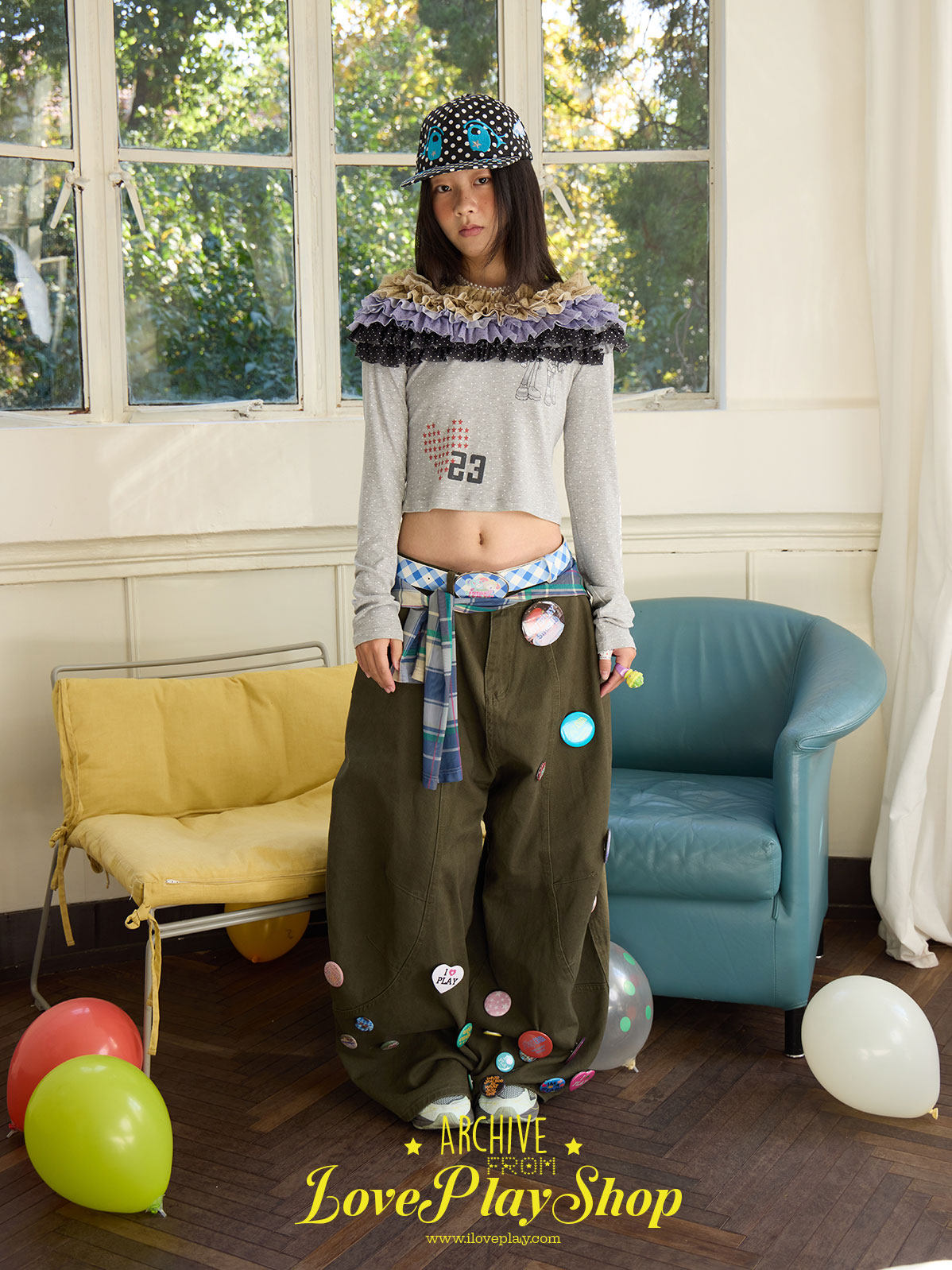 loveplay – Vintage Washed Wide-Leg Pants pants loveplay