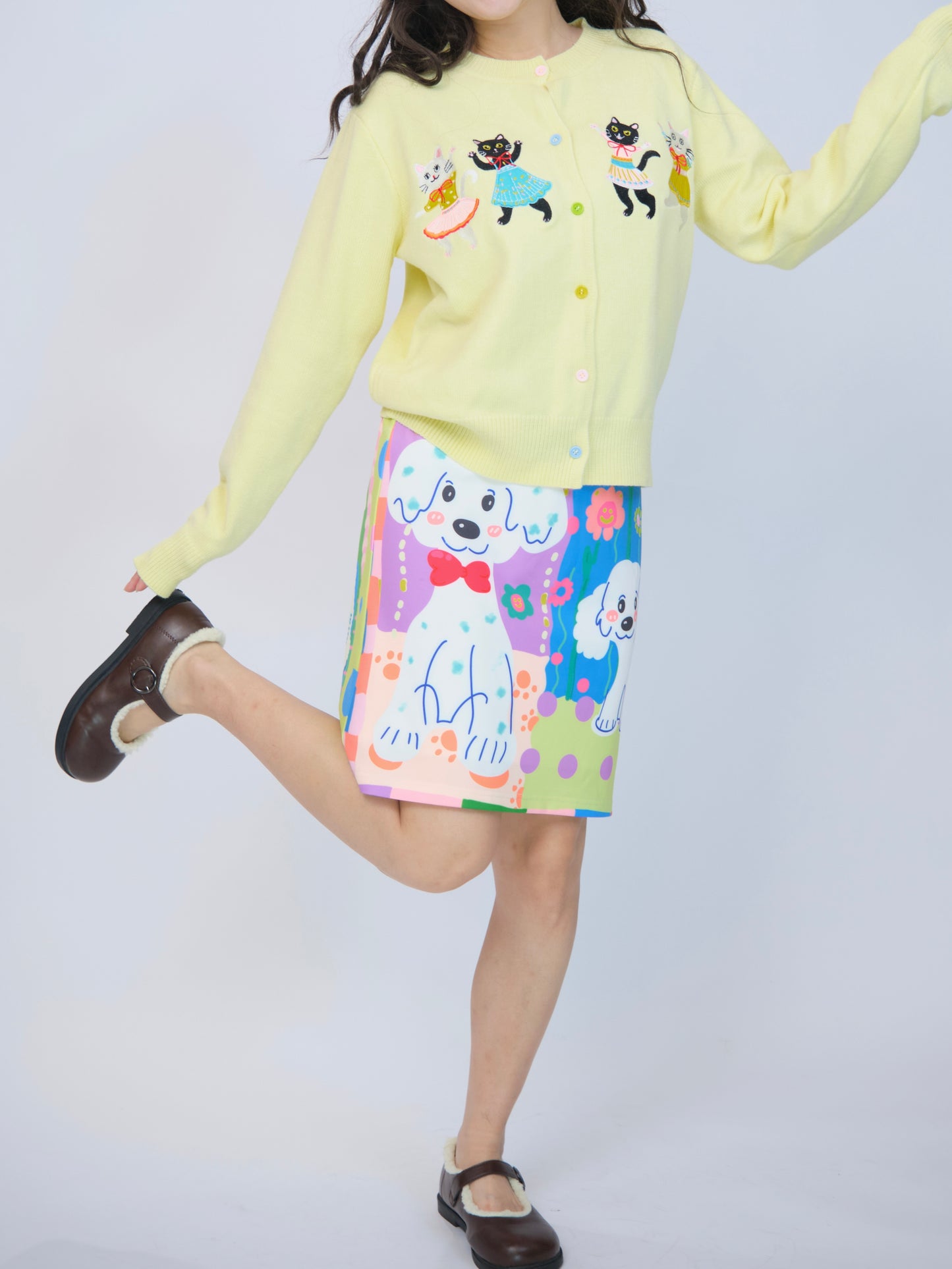 MeowMeow Bug – Decora Kei Candy Cat Short Knit Cardigan cardigan MeowMeow Bug