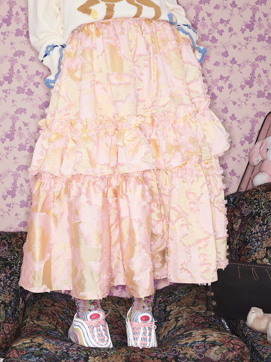 tntntutu - Kawaii Layered Ruffle Woven Skirt skirt tntntutu