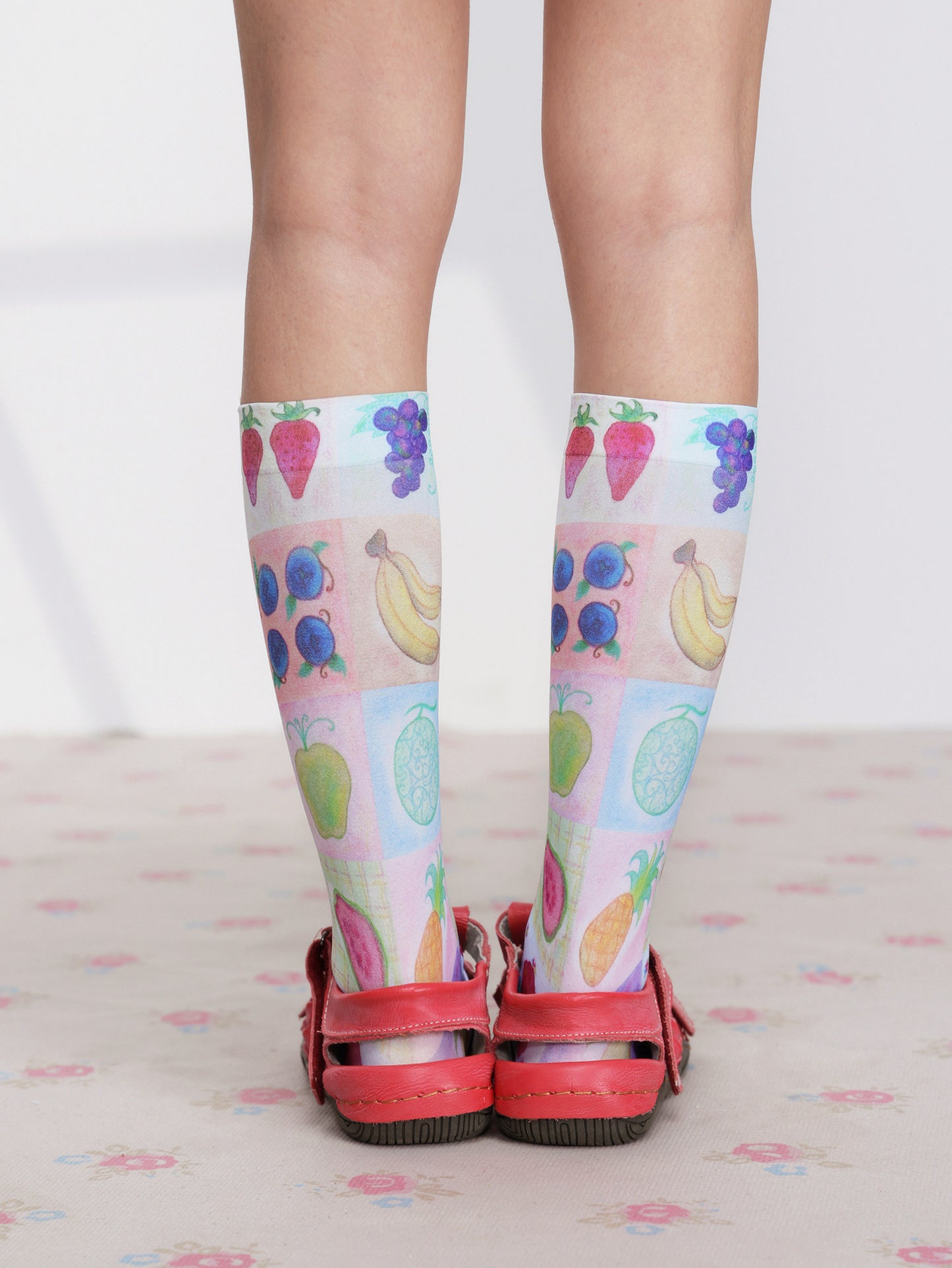 FRUITS - Fruit Print Mid-Calf Socks sock Fruits