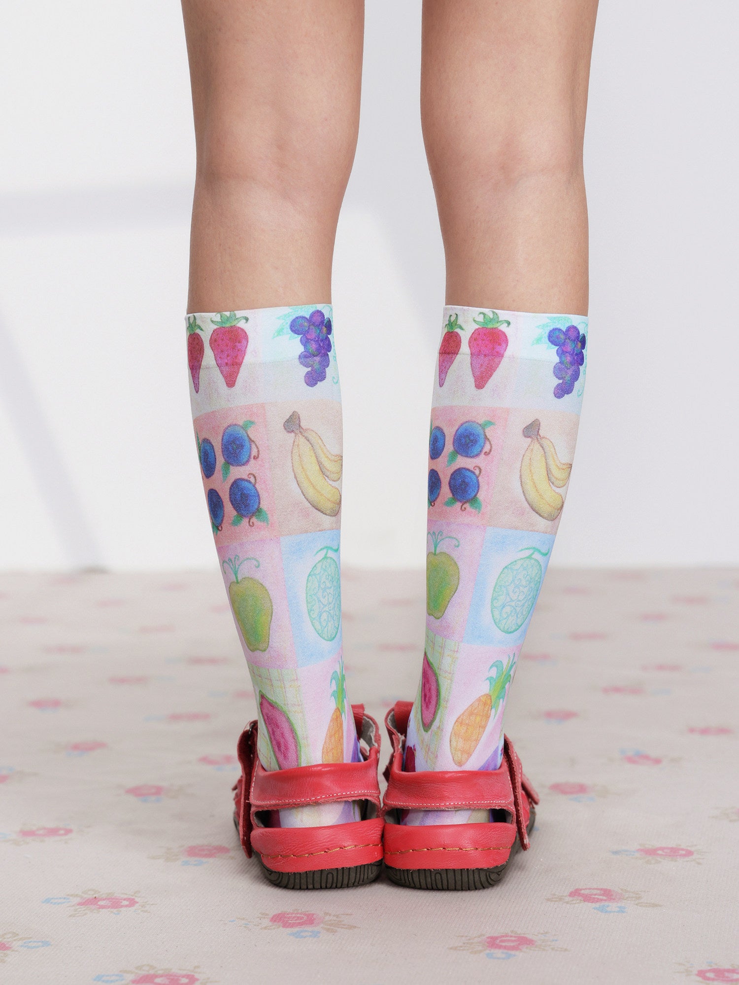 FRUITS - Fruit Print Mid-Calf Socks sock Fruits