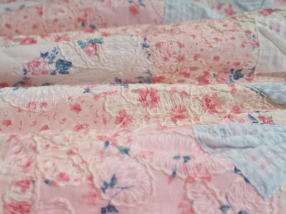 DADANAKO - Vintage Embroidered Lace A-Line Skirt