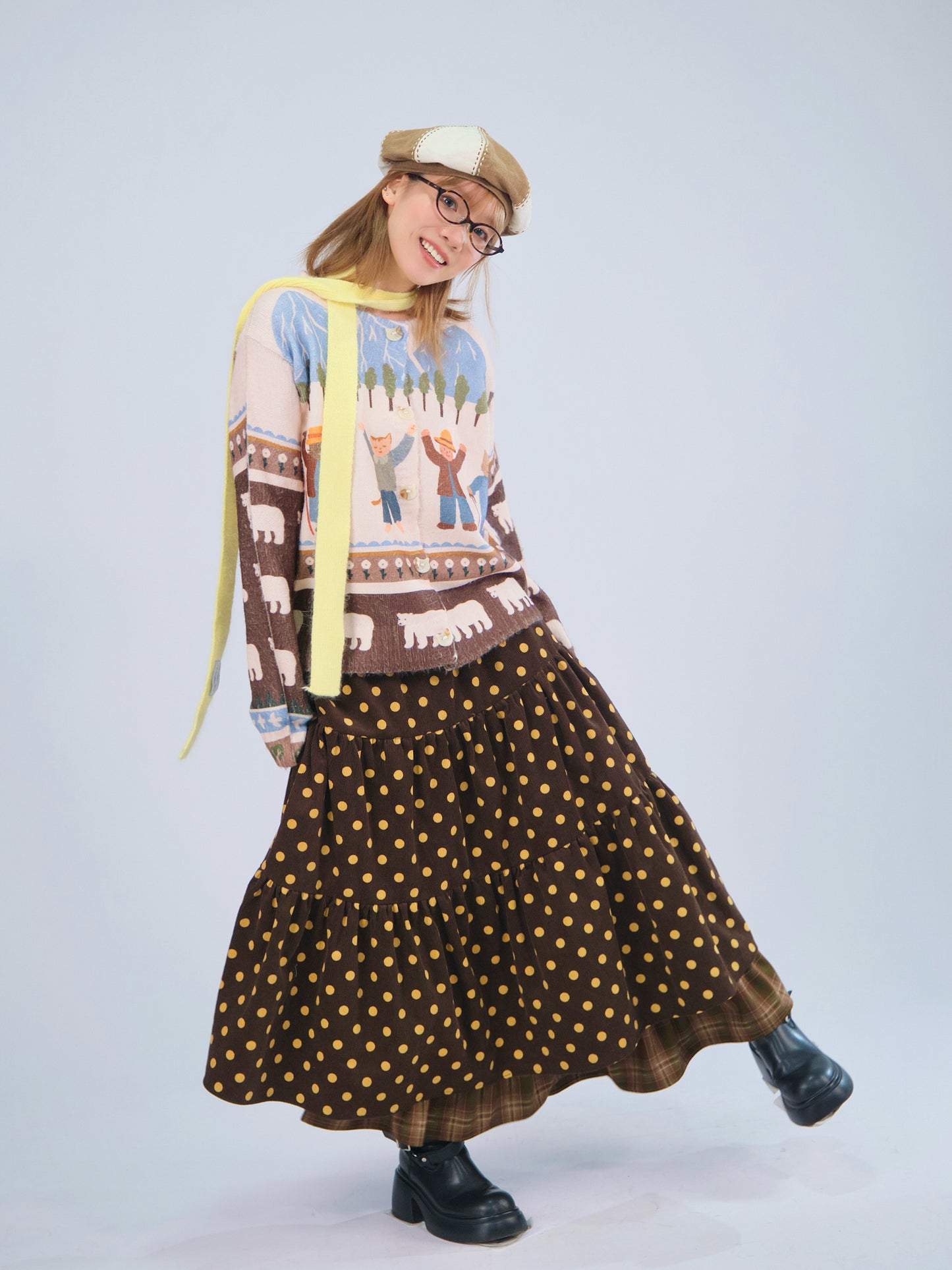 MeowMeow Bug - Kawaii Cat Farm Knit Cardigan