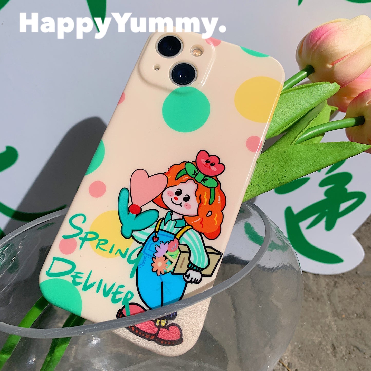 HappyYummy "Spring Postman DUDU" IMD Glossy Soft Phone Case