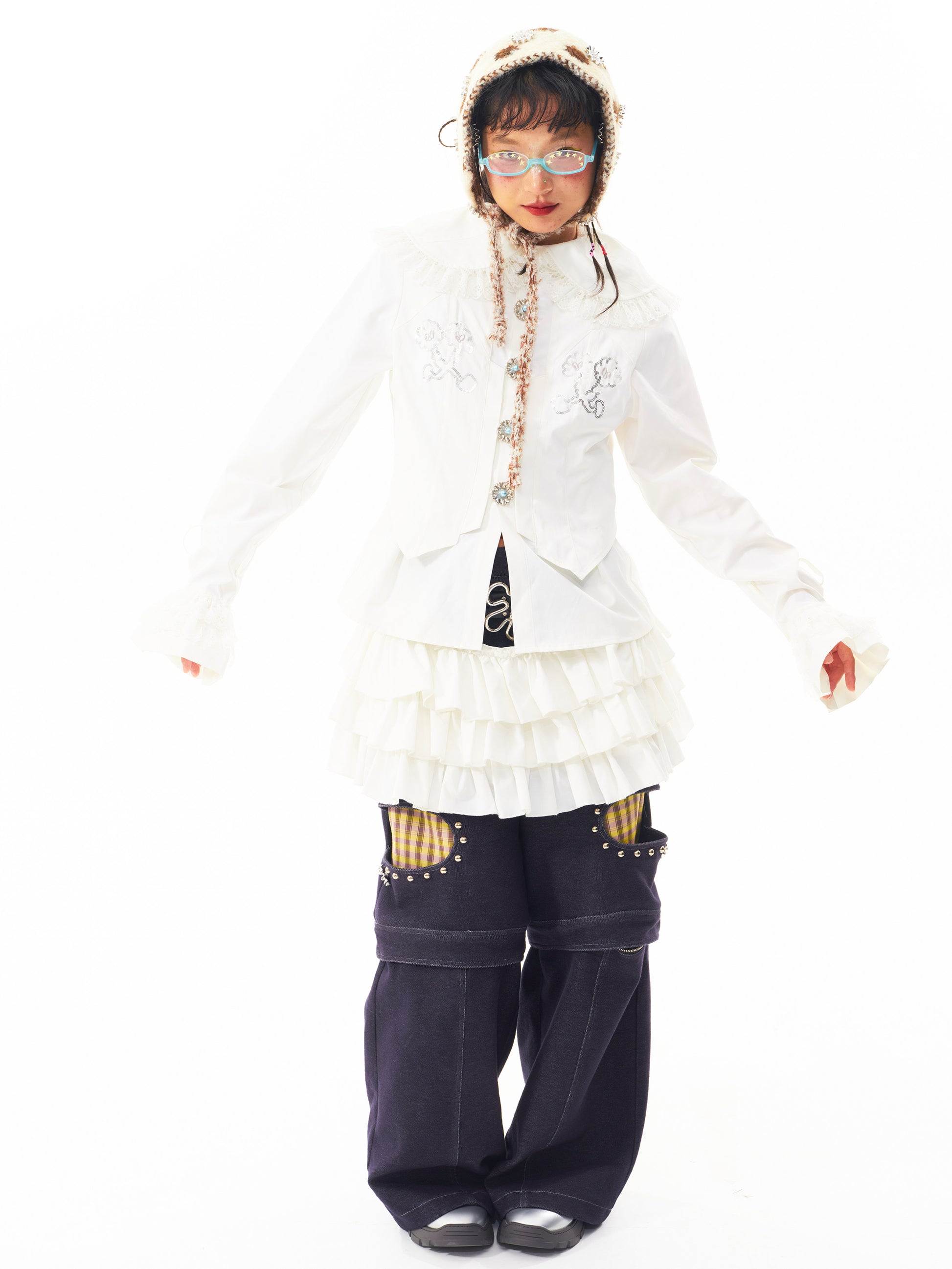 sillysis - Vintage Ruffled Doll Blouse blouse sillysis