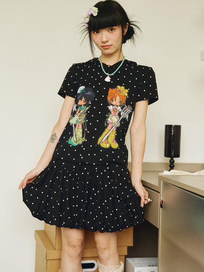 Have a Meal - Polka Dot Bubble Skirt skirt have a meal