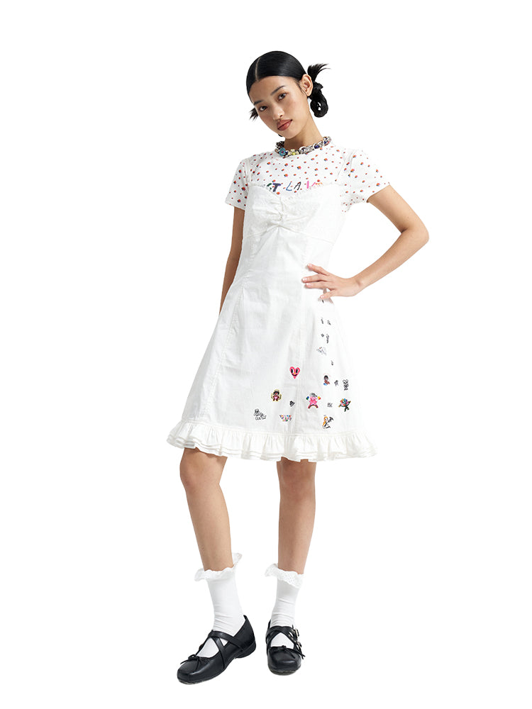 iscreamcolour MOF Girly 白色吊带连衣裙 dress iscreamcolour