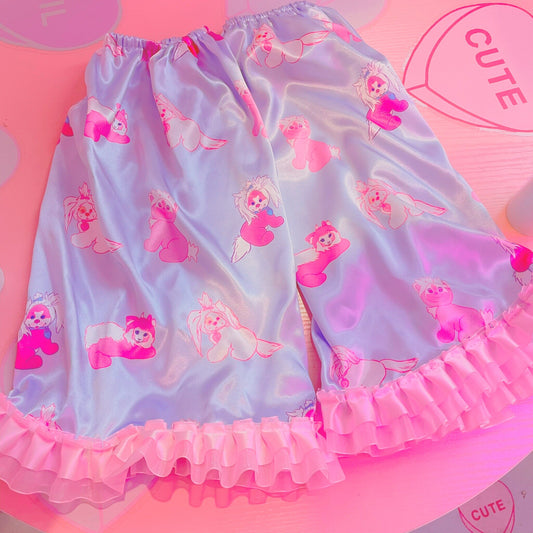 Plastic Candy - Blue Doll Satin Leg Warmers leg warmmers Plastic Candy