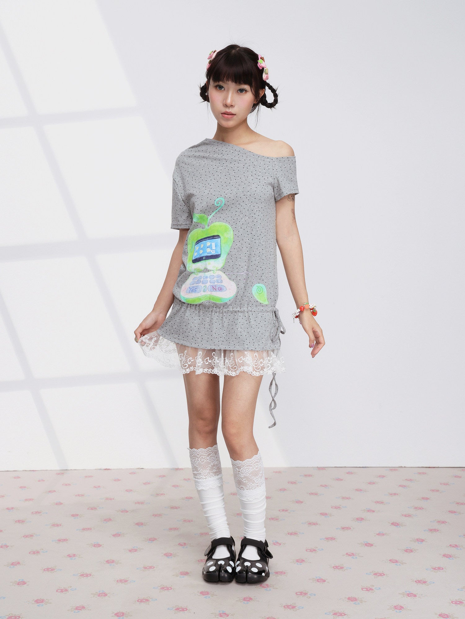 FRUITS - Apple Star Off-Shoulder Dress dress Fruits