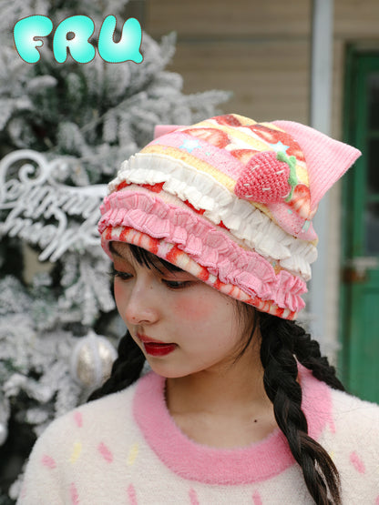 frufru - Kawaii Strawberry Cake Cat Hat hat frufru