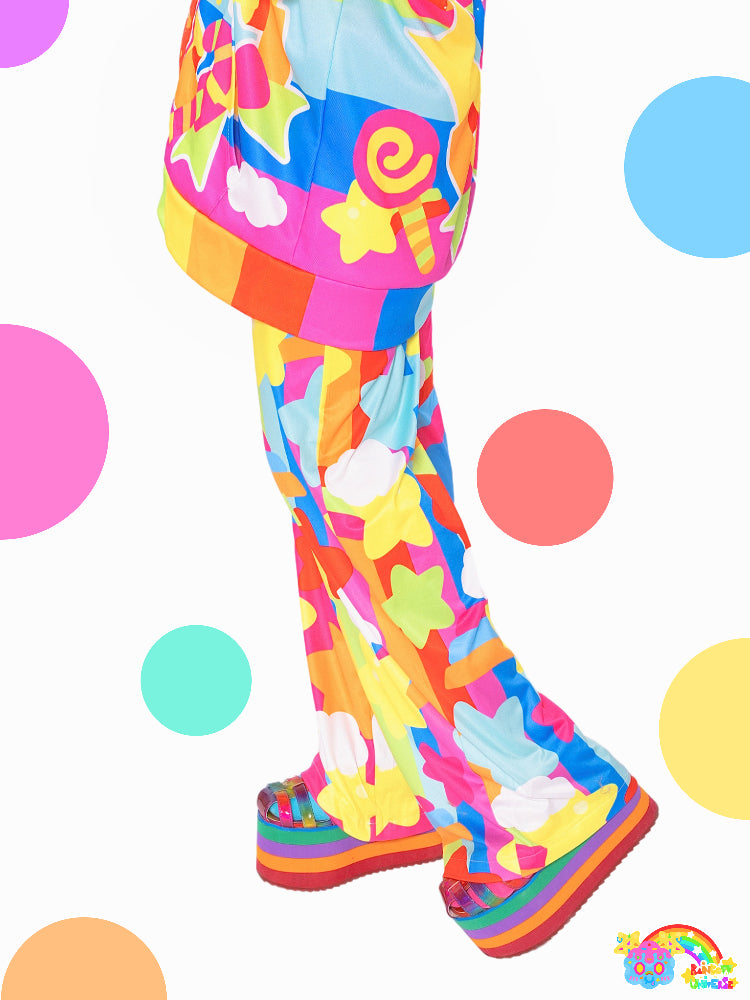 Rainbow Universe RUX - Decora Kei High-Saturation Rainbow Loose Pants pants Rainbow Universe RUX