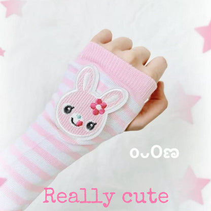 Subculture Bunny Fingerless Sun Sleeves sleeves really cute