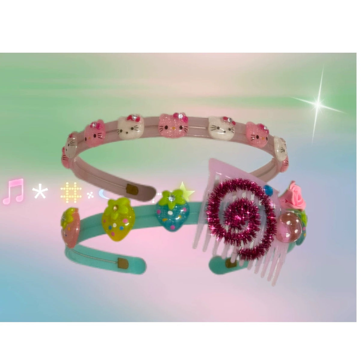 Salty Gummy - Strawberry Rhinestone Character Headband headband Salty Gummy
