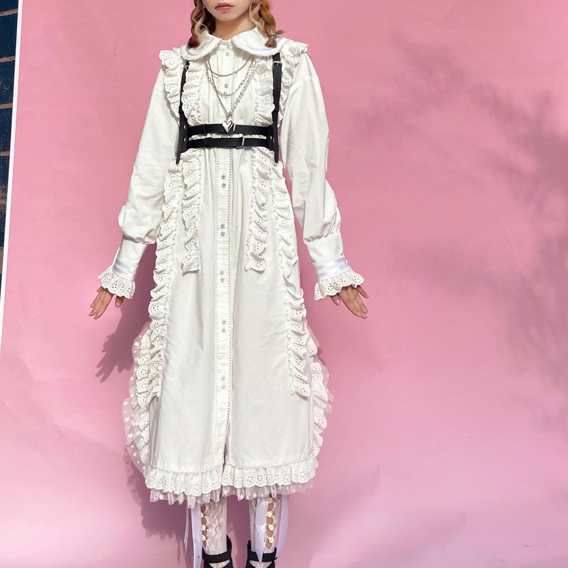 ShiChang Punk Sweet Cool Belt | Harajuku Adjustable PU Leather Waist Chain belt ShiChang