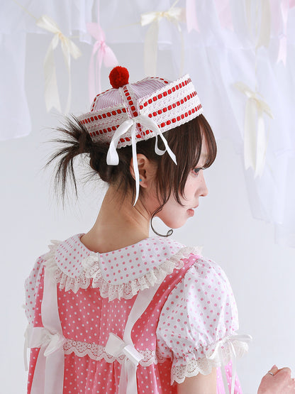 SOS MEME CLUB - Pink Stripe Sailor Hat hat SOS MEME CLUB