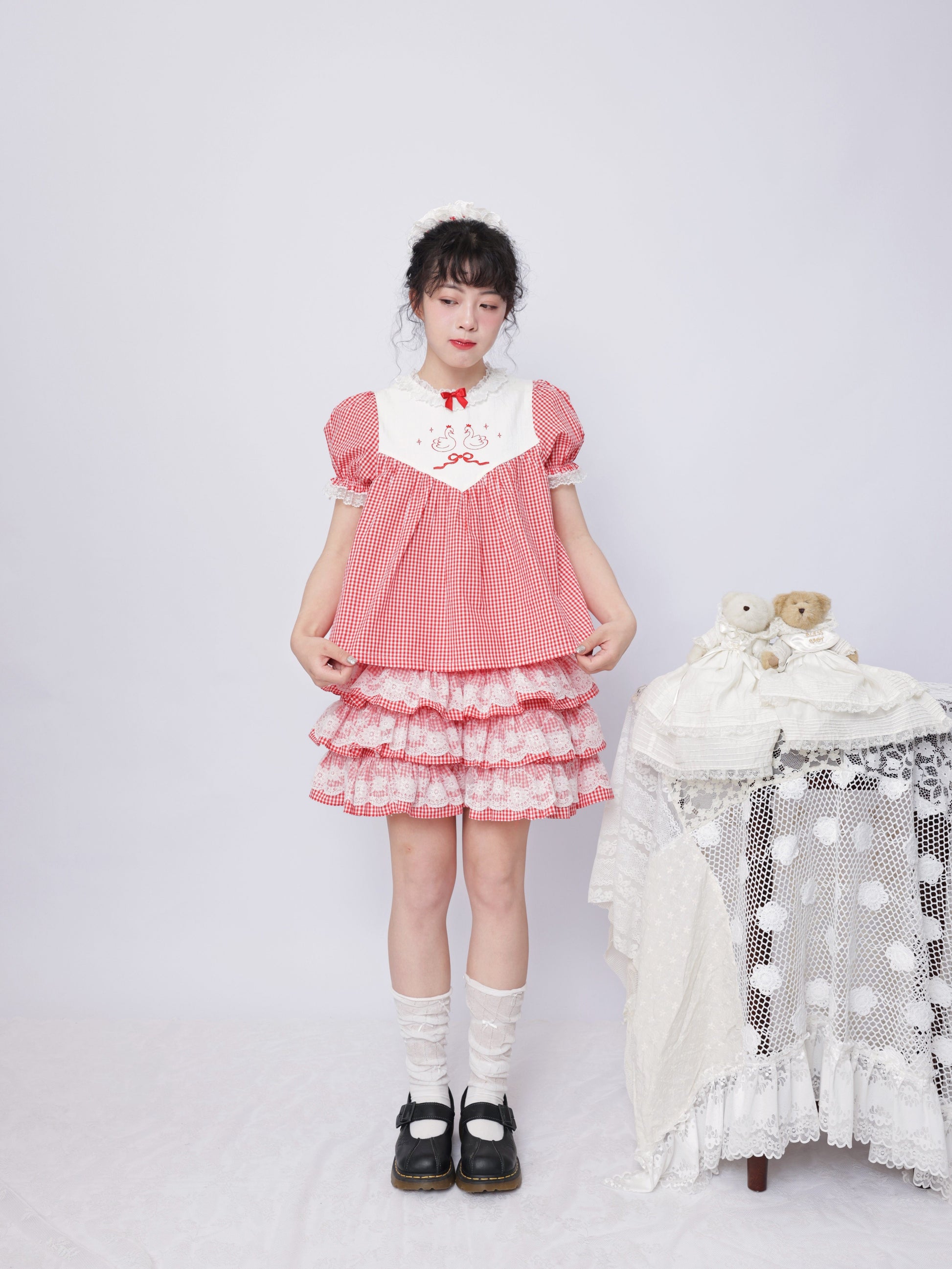 SemenCoicis - Swan Embroidered Doll Set set SemenCoicis