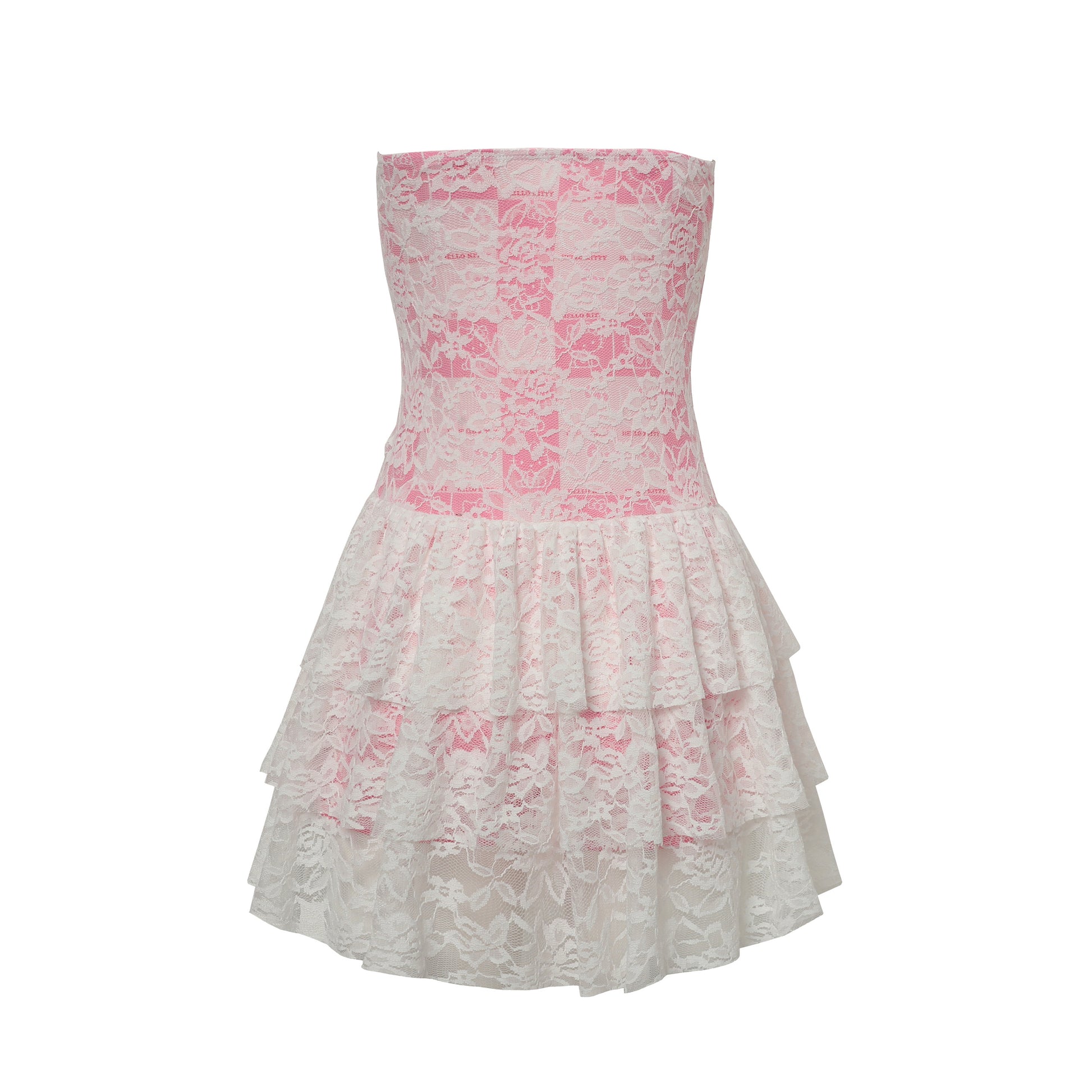 BlackBerry – Girly Pink Lace Tube Dress dress BlackBerry