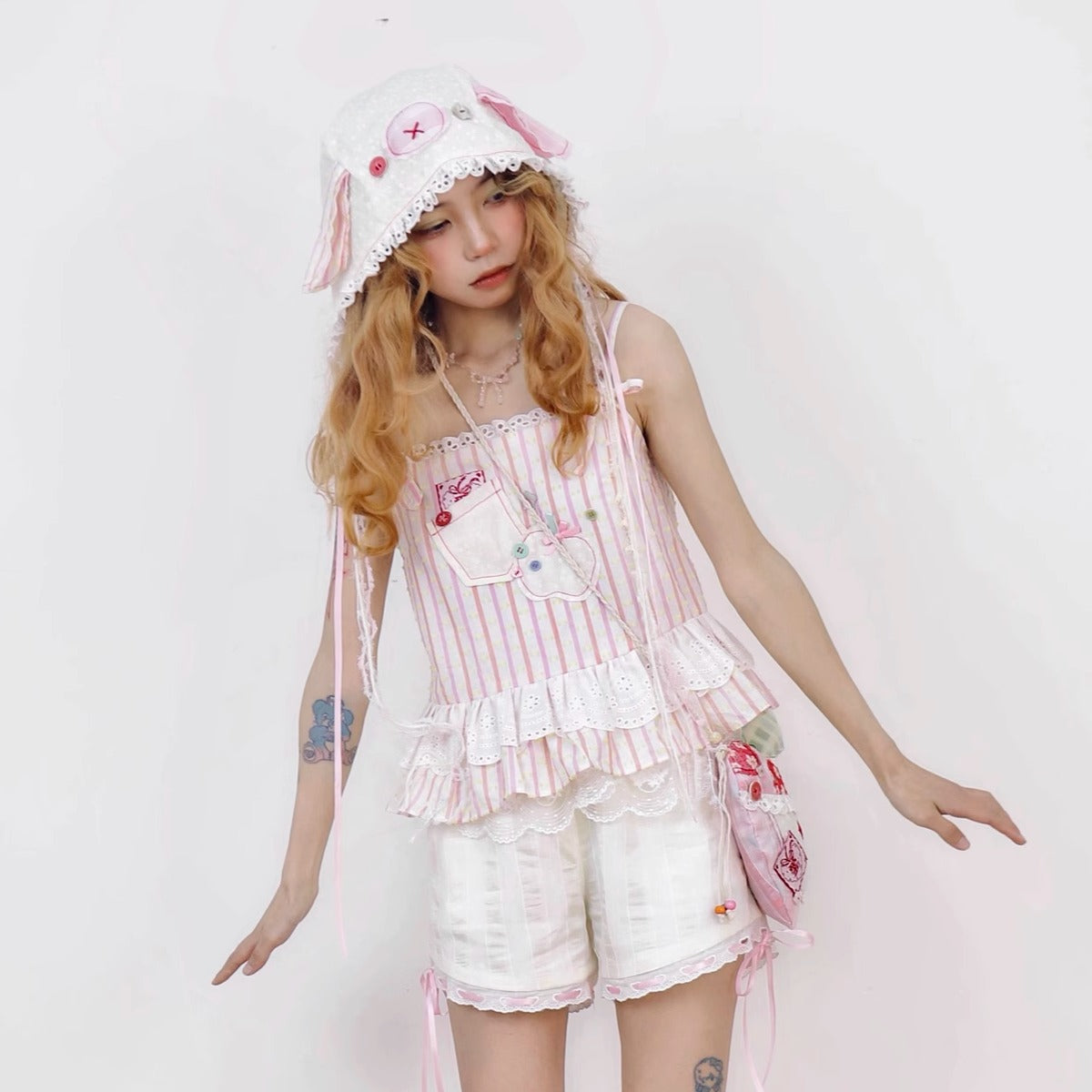 Disorder - Kawaii Lace Ear Headscarf Hat hat Disorder