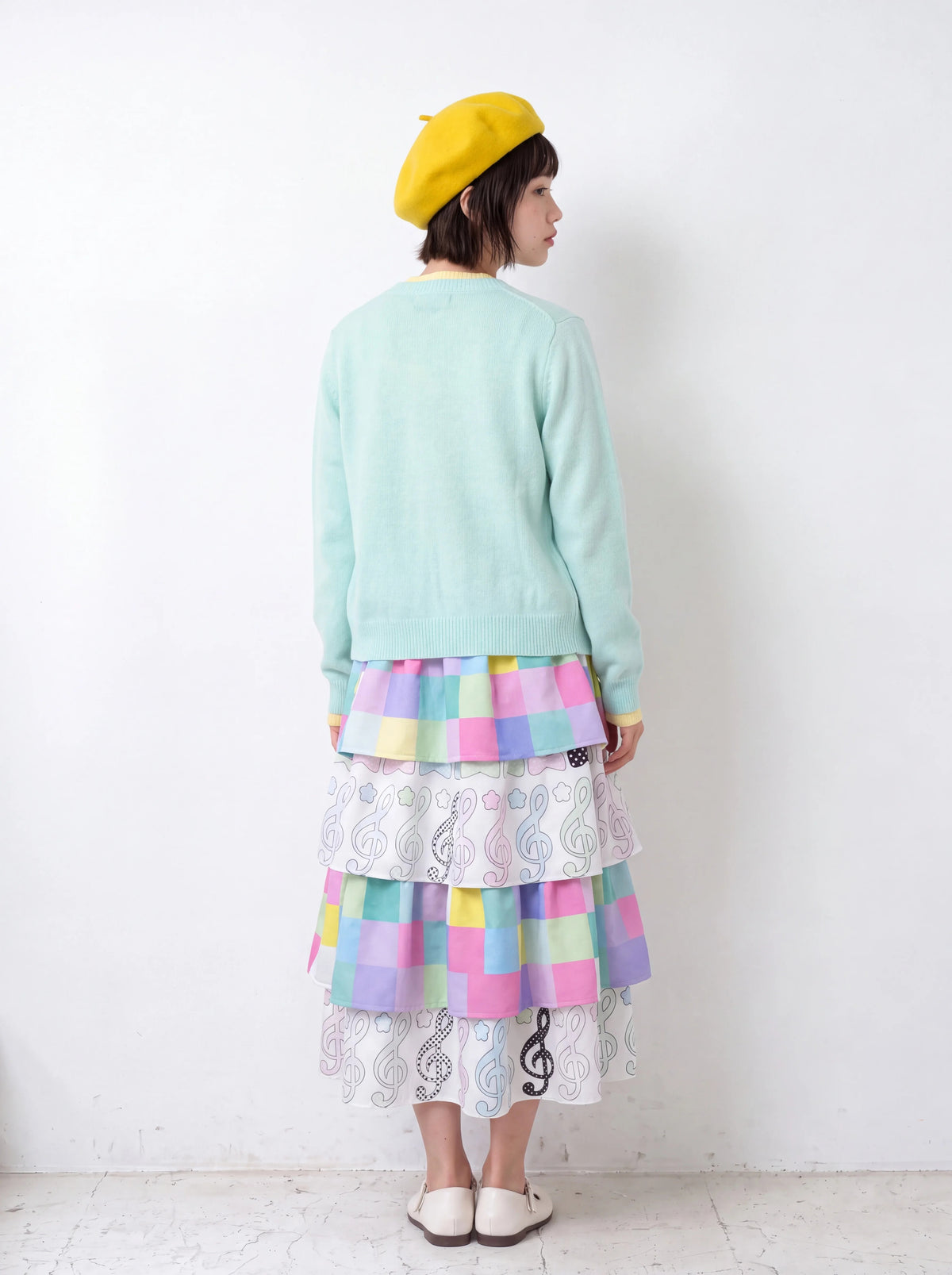 MeowMeow Bug - Colorful Musical Notes Layered Cake Skirt skirt MeowMeow Bug